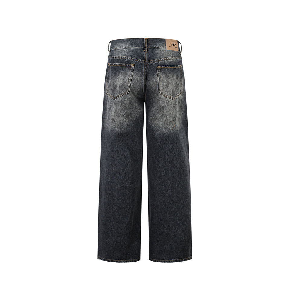Washed gradient jeans