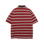 레트로 자수 스트라이프 반팔