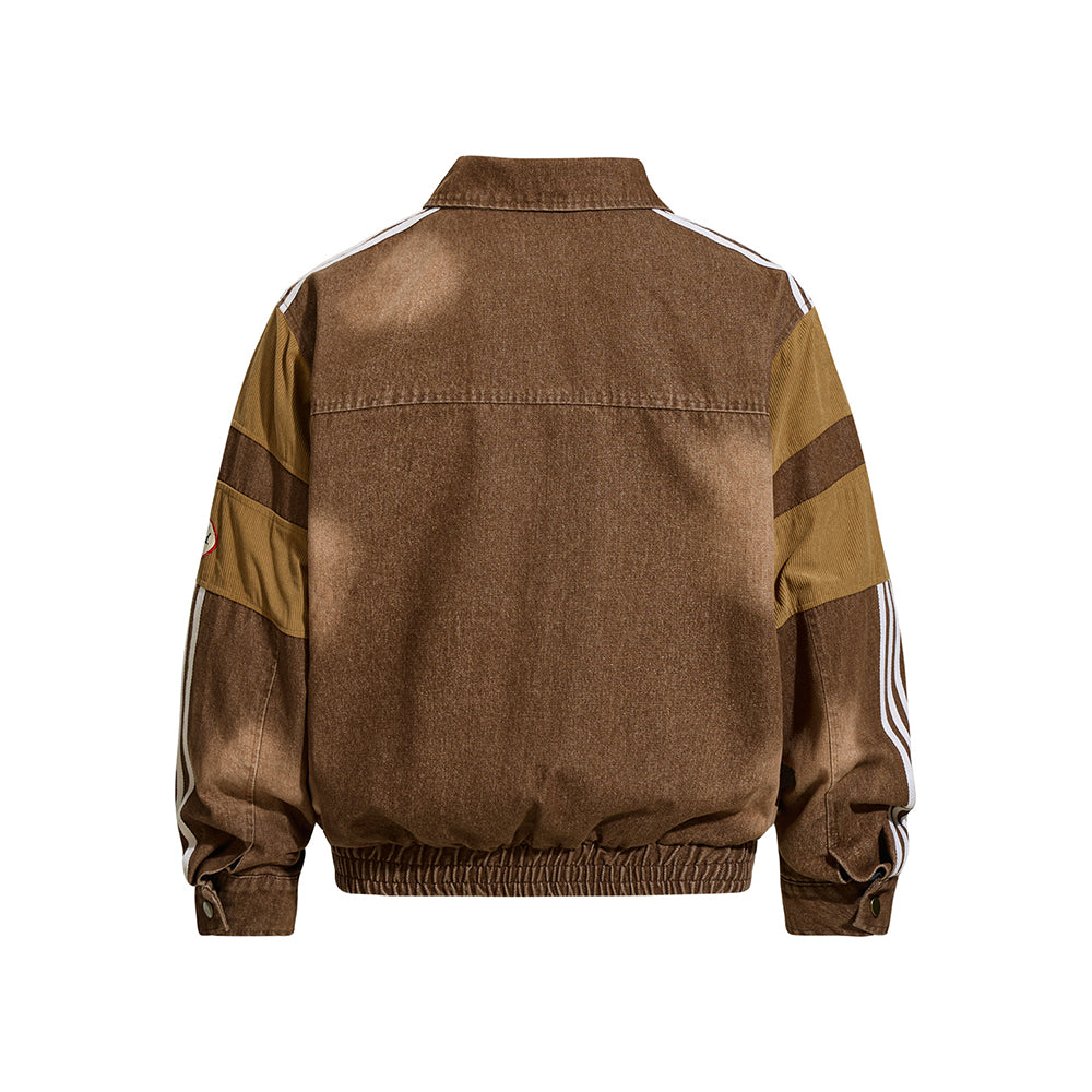 레트로 레터링 캐주얼 재킷