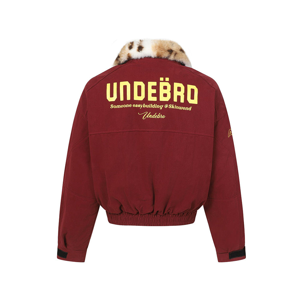 機車刺綉棉服外套