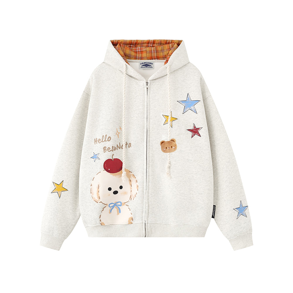 Cute Bear Casual Sweatshirt Jacket