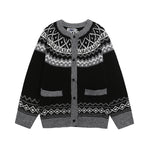 Vintage jacquard cardigan sweater