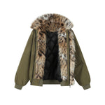 Patchwork cotton-padded jacket