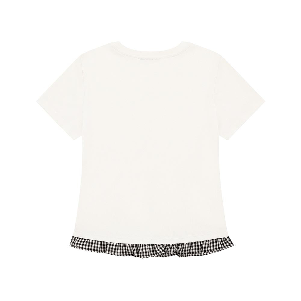 Spliced design short sleeves (women's)