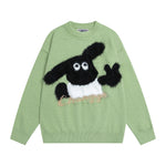 撞色可愛針織衫