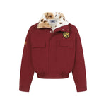 機車刺綉棉服外套