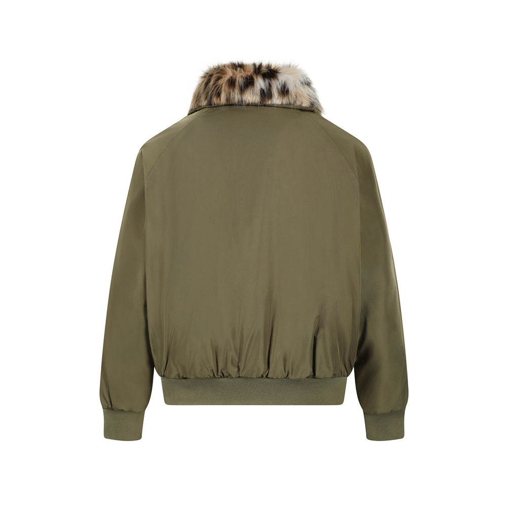 Patchwork cotton-padded jacket