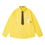 자수 긴팔 셔츠