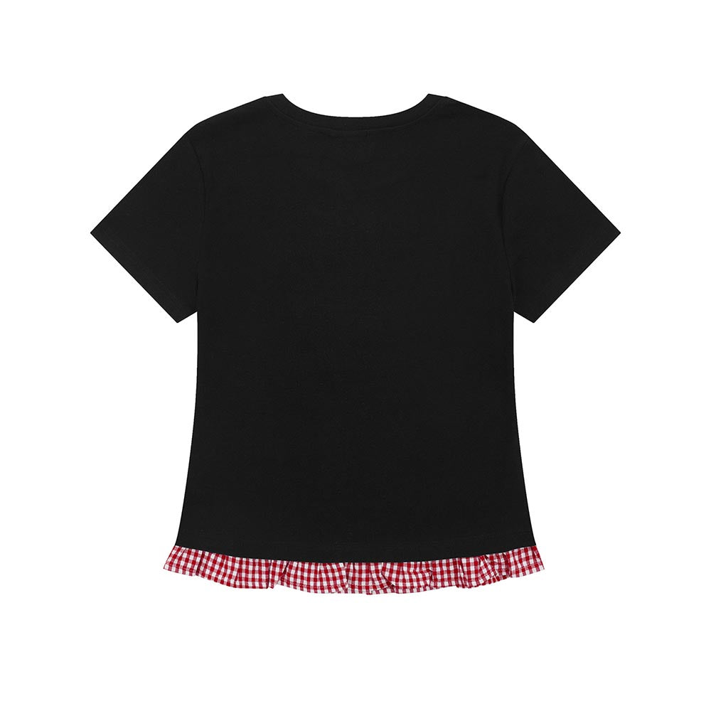 Spliced design short sleeves (women's)