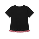 Spliced design short sleeves (women's)