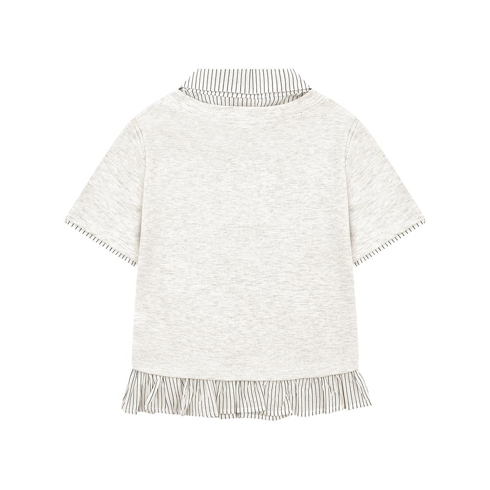 American style fake two-piece short sleeves (women's)