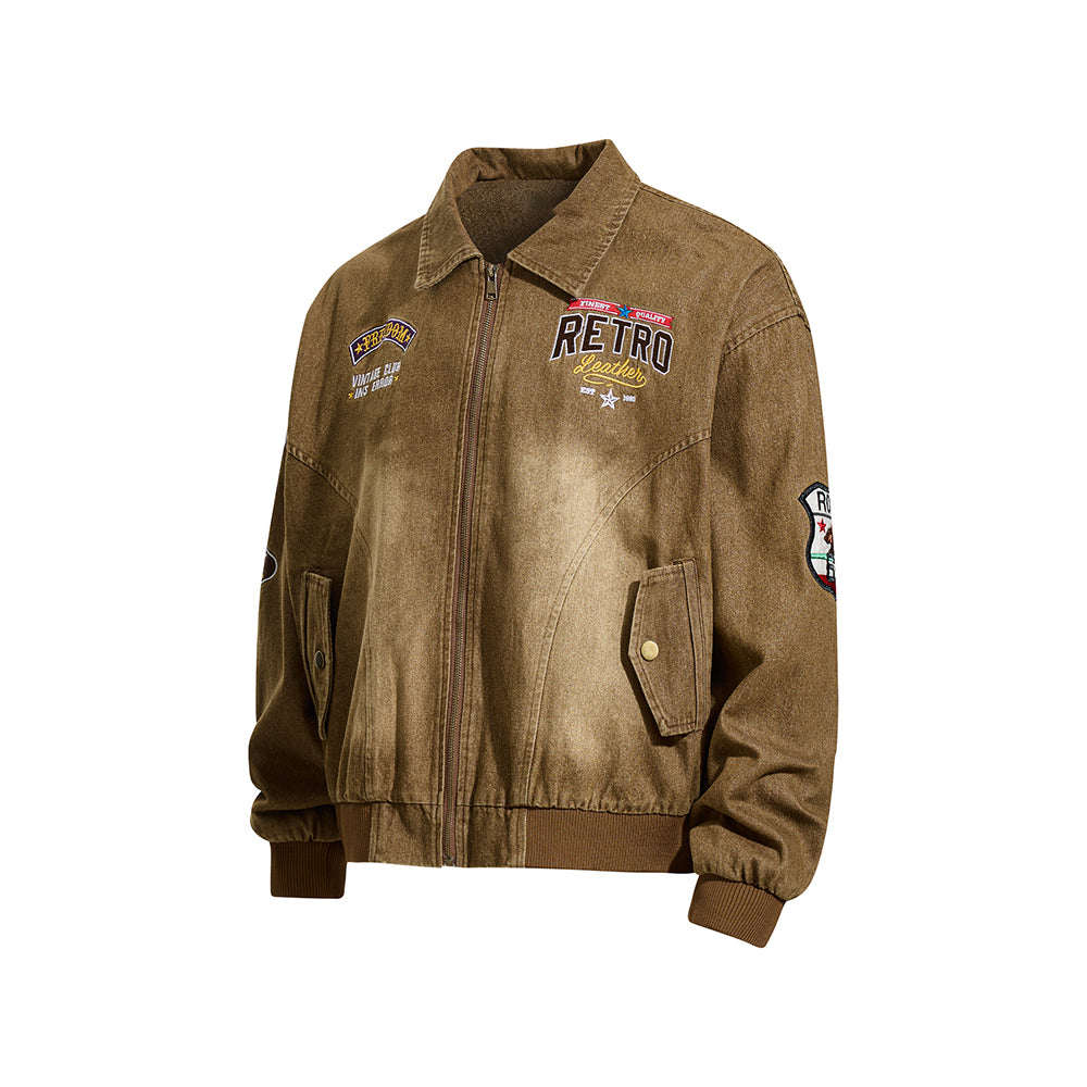 빈티지 자수 칼라 코트