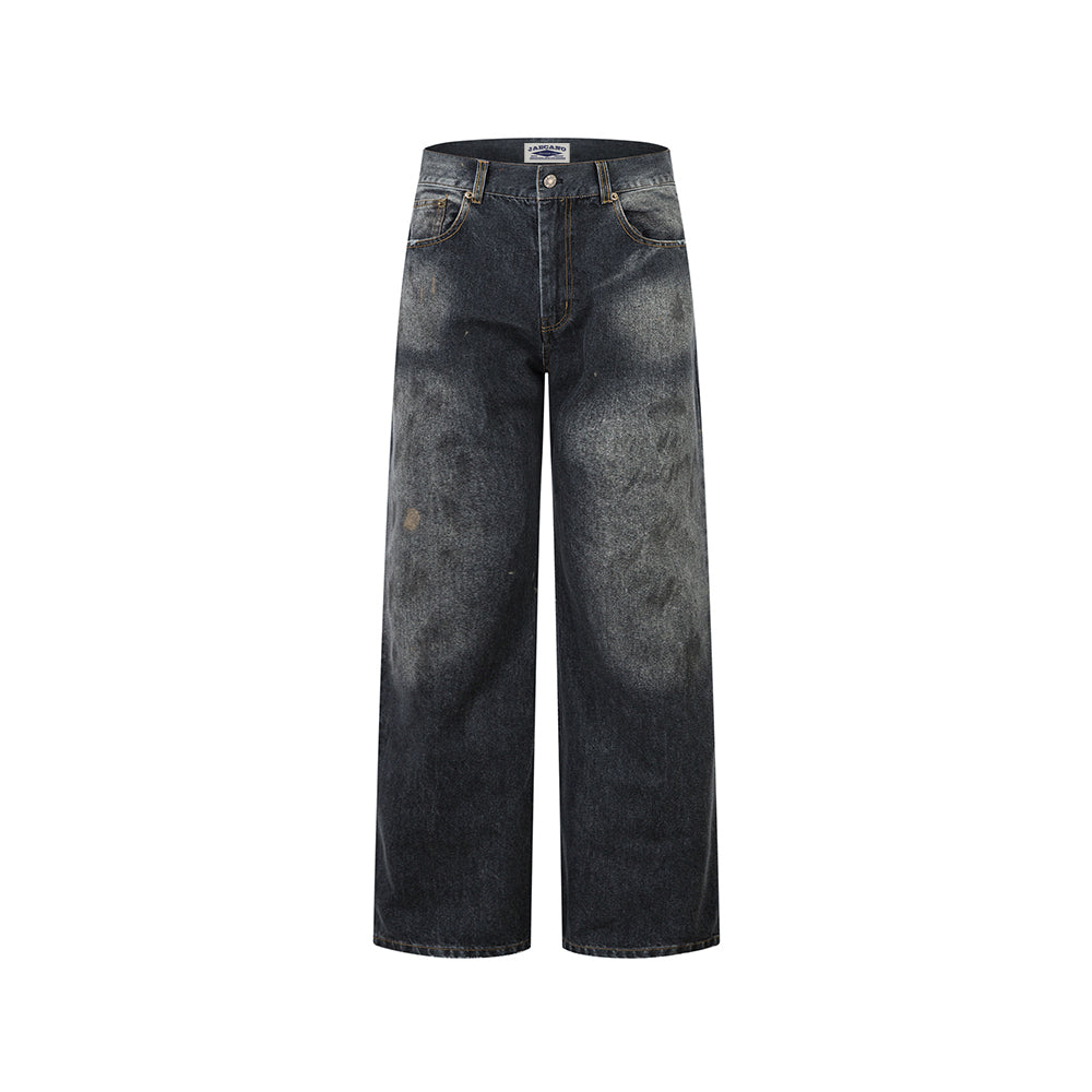 Washed gradient jeans
