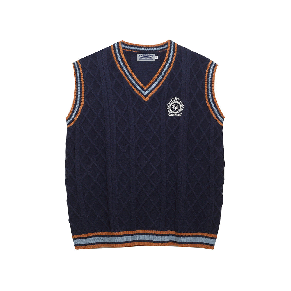 Preppy V-neck vest