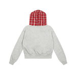 Retro hooded sweatshirt jacket