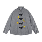 復古蝴蝶結長袖襯衫