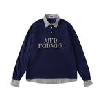 Beaded fake two-piece casual long sleeves