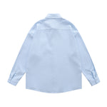 Floral embroidered long-sleeved shirt