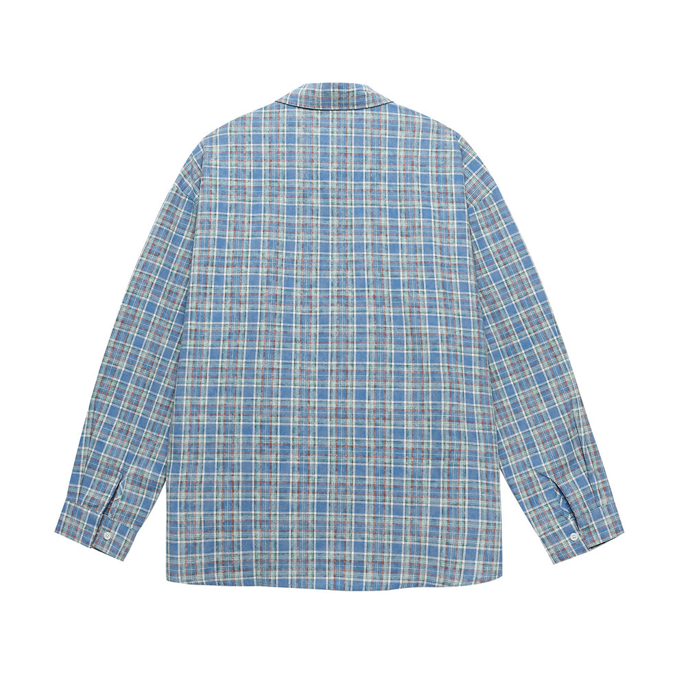 별 자수 캐주얼 긴팔 셔츠