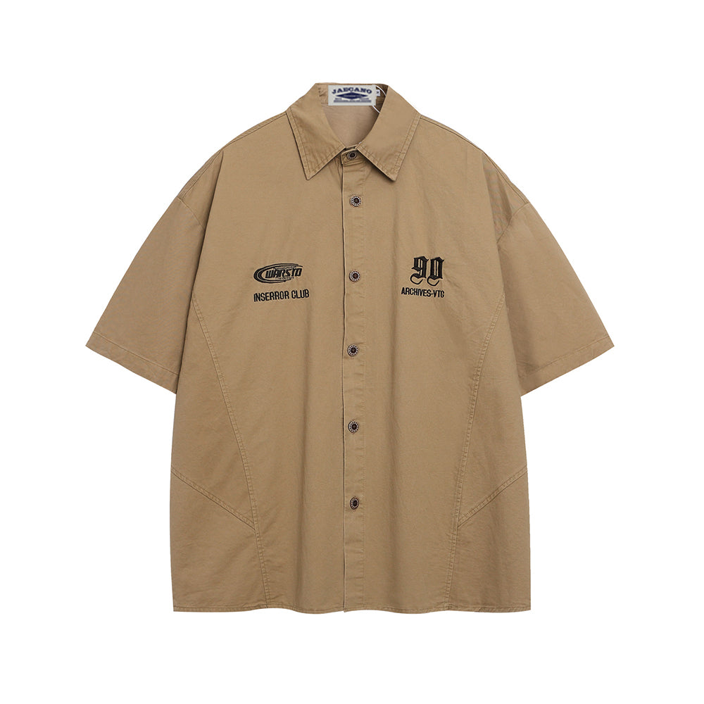 Vintage Embroidered Short Sleeve Shirt