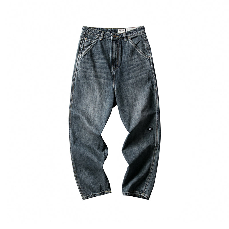 American loose washed versatile jeans 