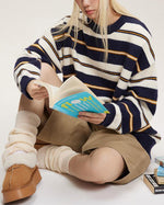 簡約條紋情侶毛衣