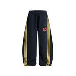 embroidered paneled trousers