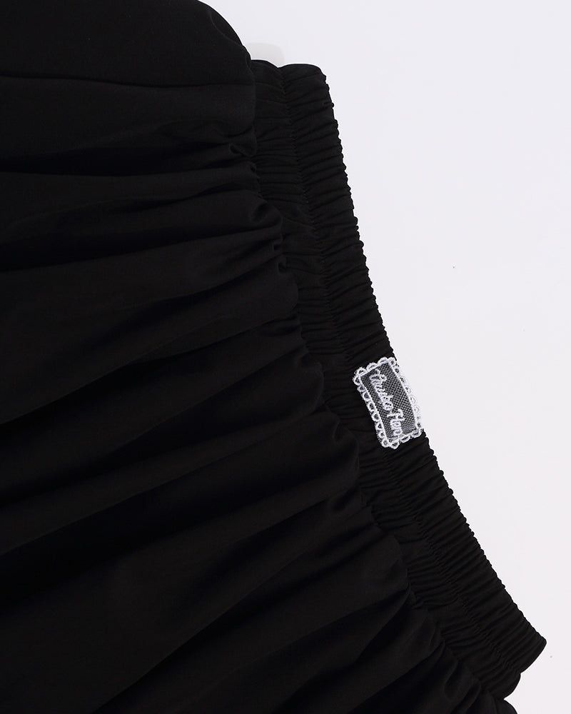 구름 모양의 풍성한 꽃봉오리 스커트