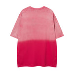 Gradient tie-dye loose short sleeves