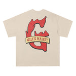 American retro cross print short sleeves 