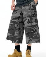 迷彩工裝七分褲