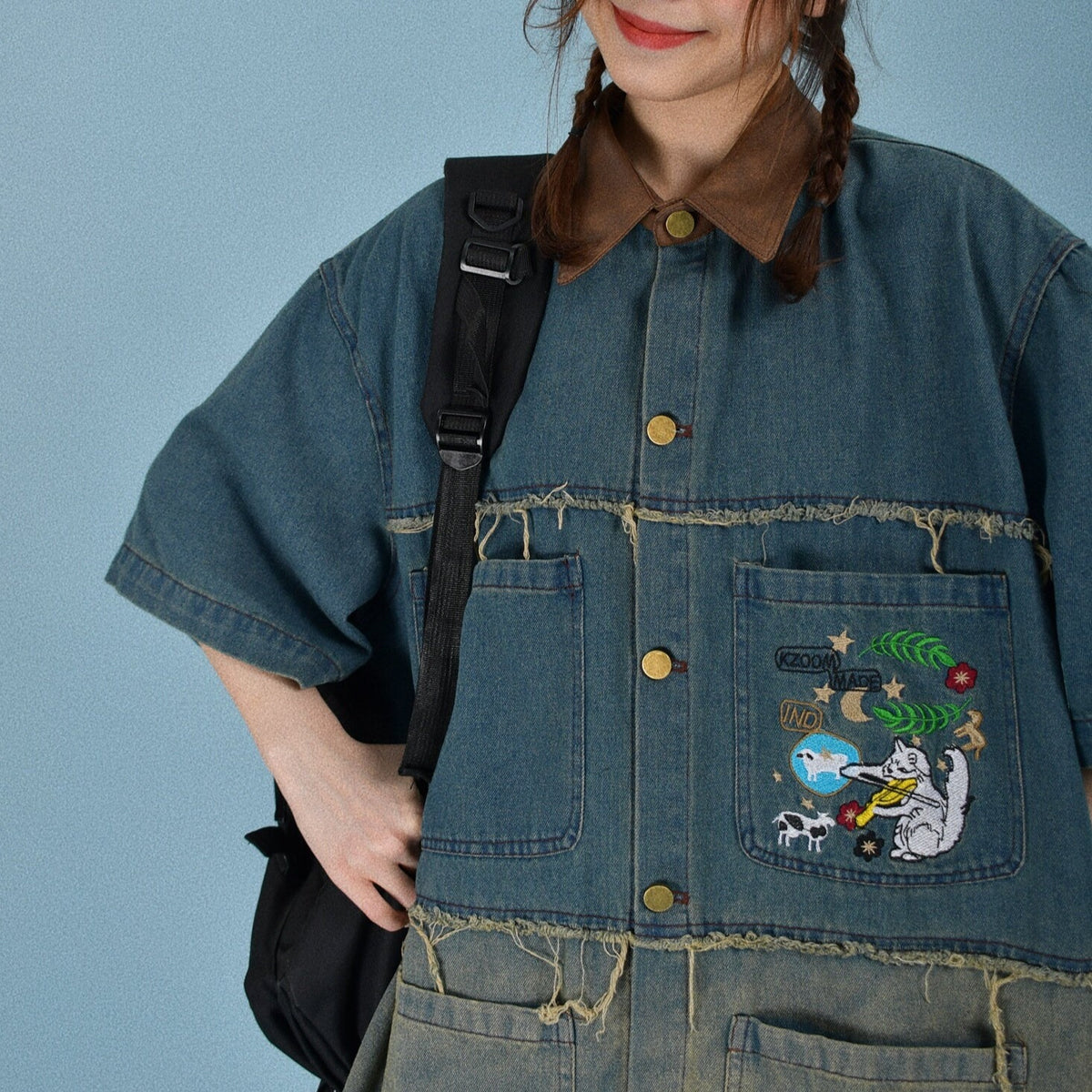 American vintage denim washed shirt