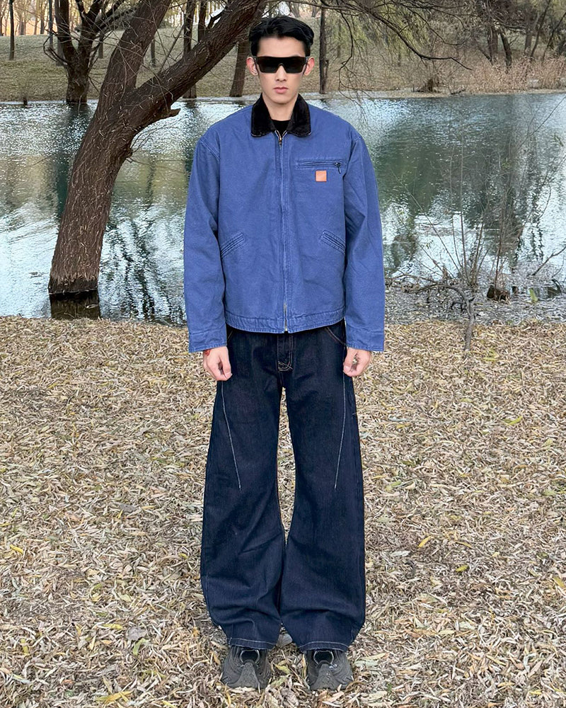 Retro minimalist cotton-padded jacket