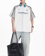 Colorblocked round neck short sleeves