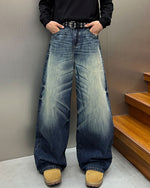 休閑水洗牛仔褲