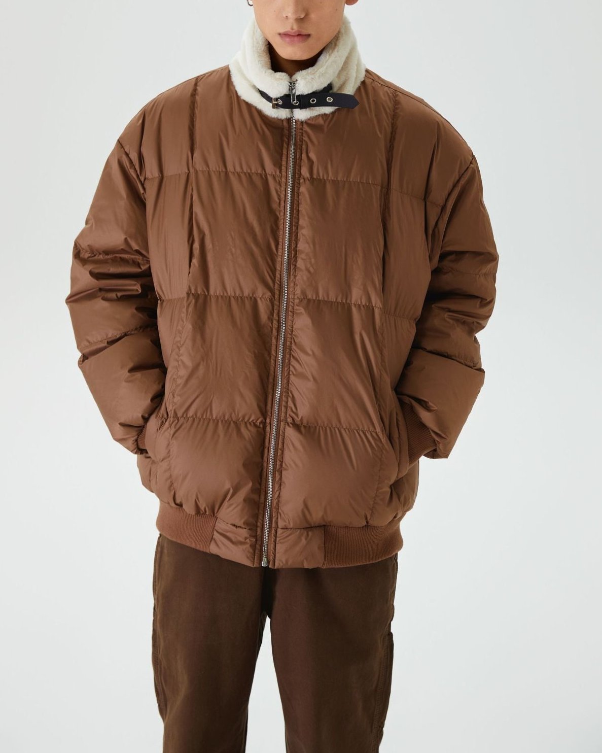 Retro loose down jacket