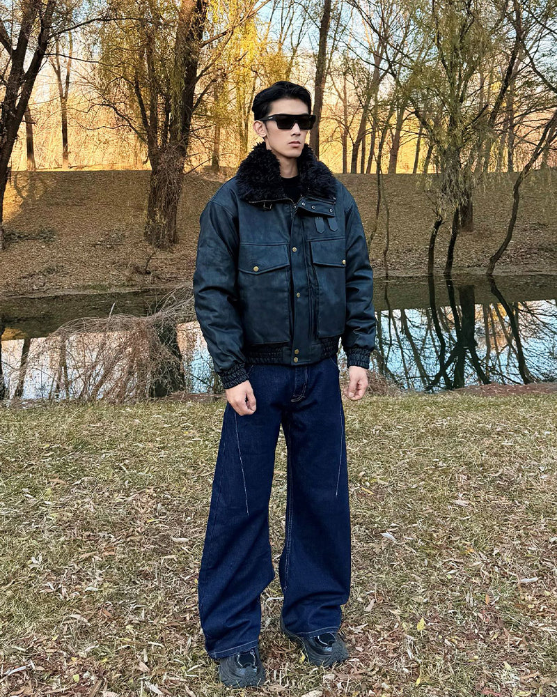 Simple and versatile lapel cotton coat