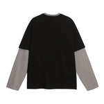 Autumn fake two piece long sleeves