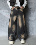 loose denim trousers