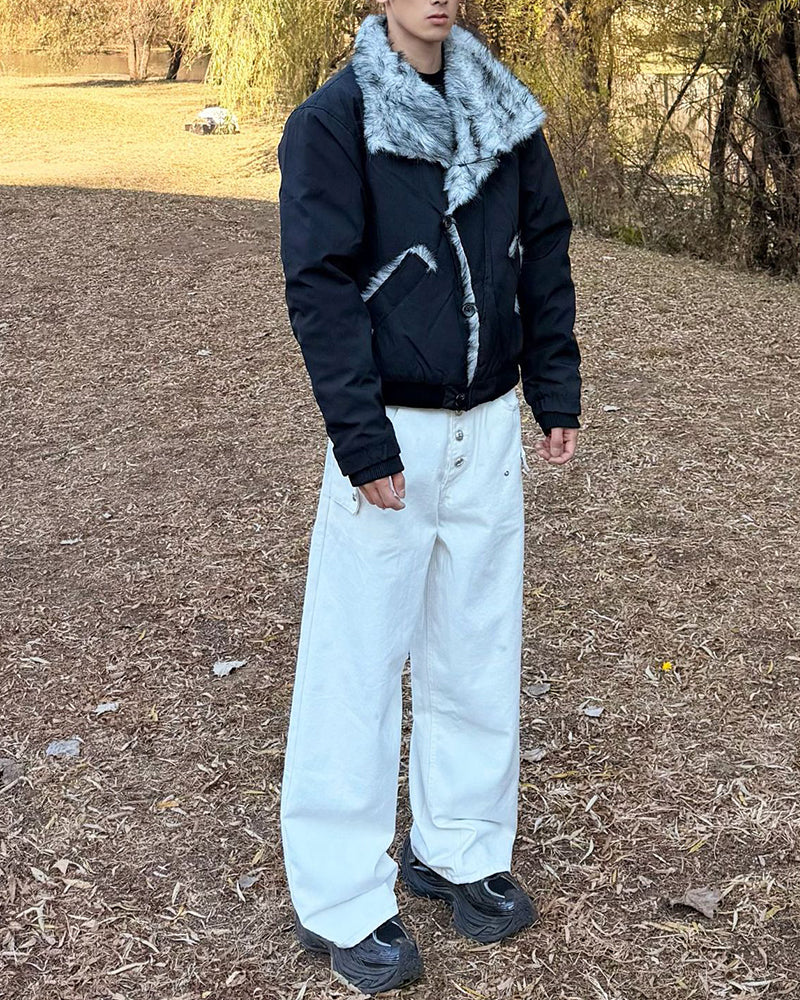 Short, versatile cotton-padded jacket