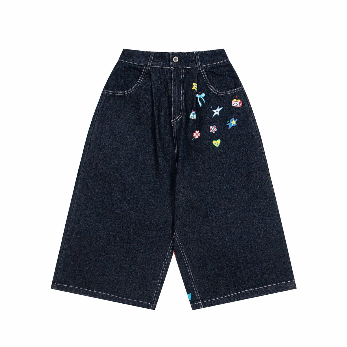 Washed funny jeans