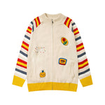 Contrast color panel sweater