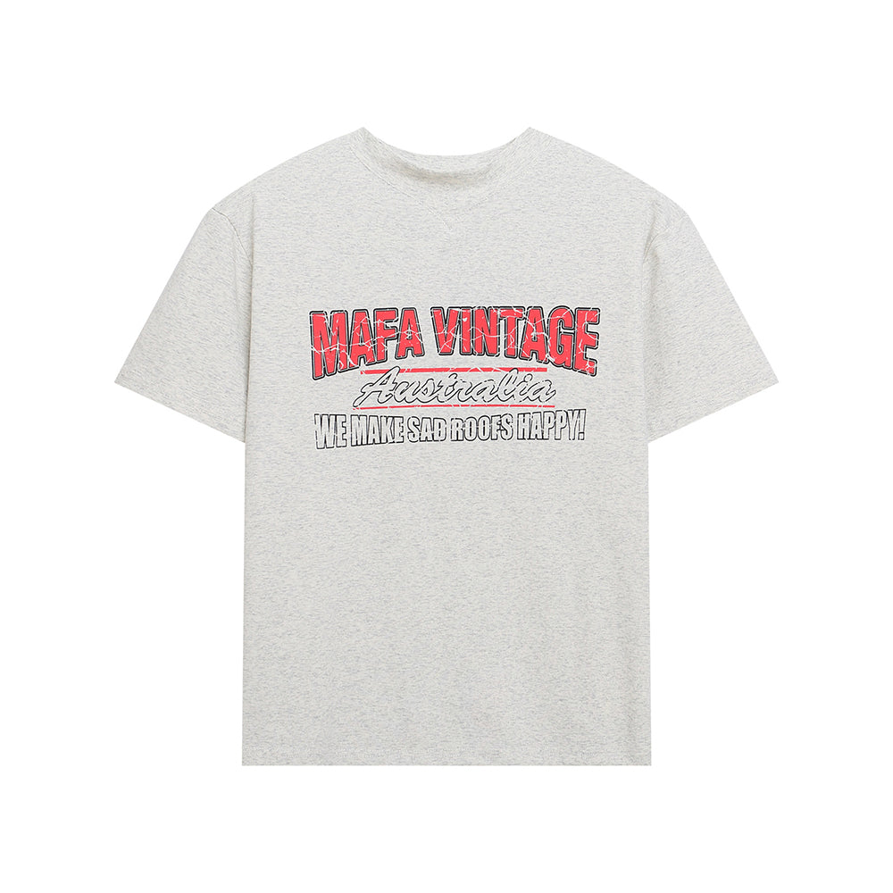 Letter Printed Round Neck Short Sleeve (Women's)