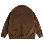 Retro stitching thickened cotton jacket