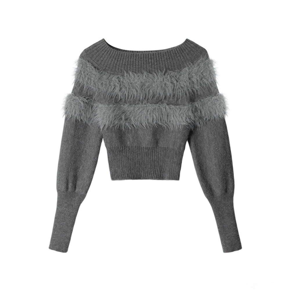 오프숄더 니트 탑(여성용)