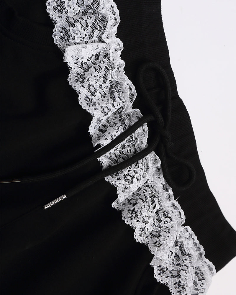 레이스 장식 반바지