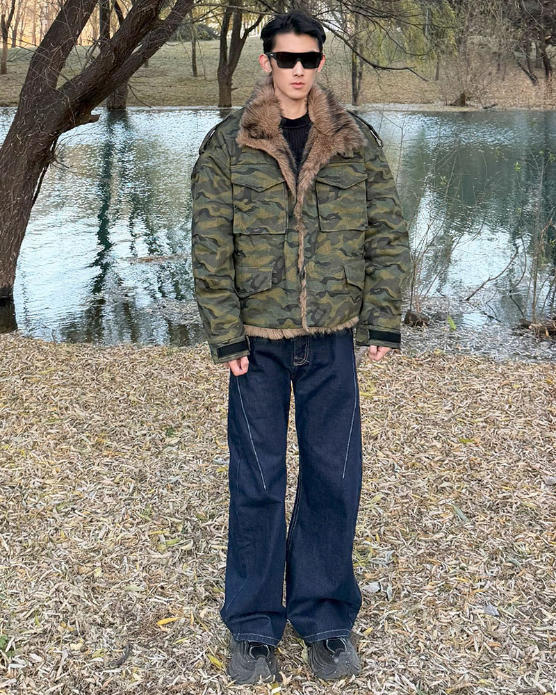 Casual camouflage cotton jacket