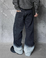 Contrast gradient jeans