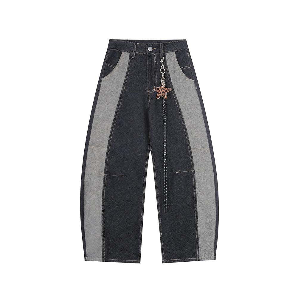 Retro patchwork jeans