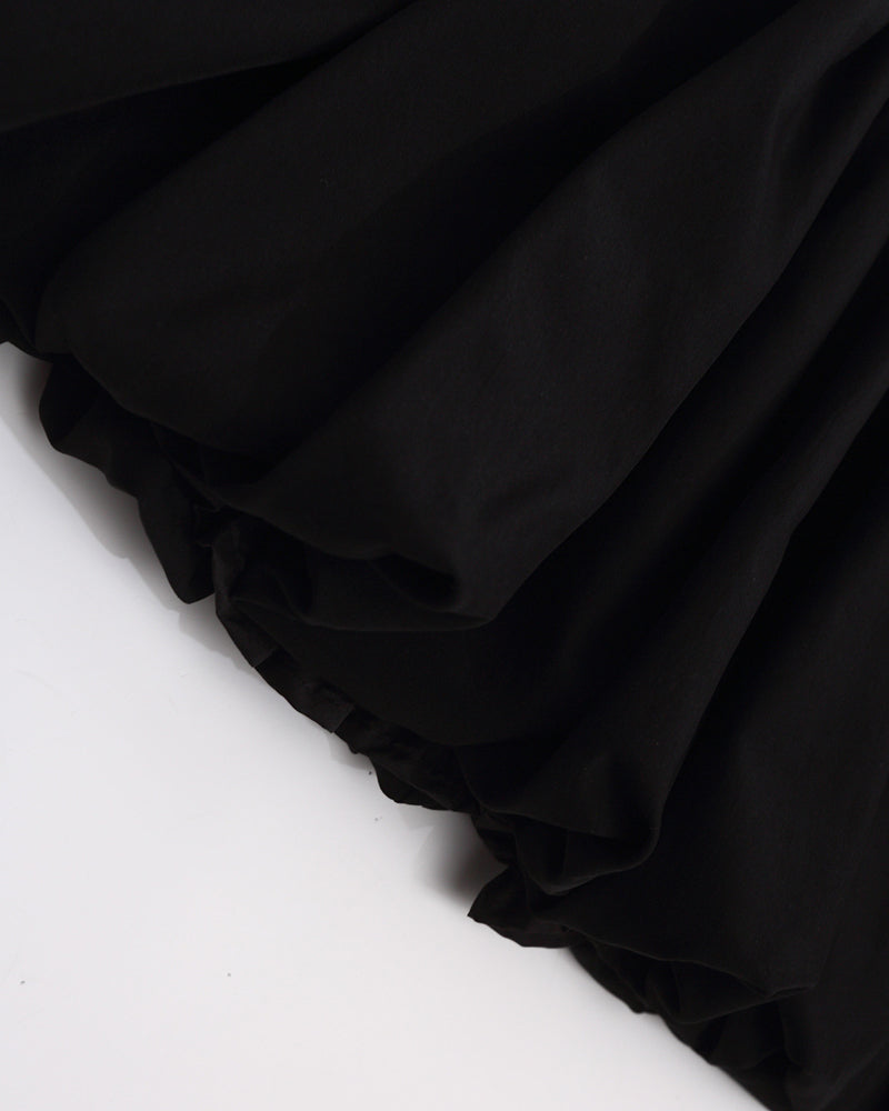 구름 모양의 풍성한 꽃봉오리 스커트